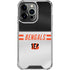 NFL Cincinnati Bengals White Striped iPhone 15 Pro Clear Case